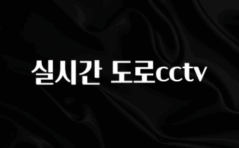 모두가 궁금해 했던 실시간 도로cctv 바로 소개합니다.