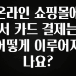 금주의 인기 온라인 쇼핑몰에서 카드 결제는 어떻게 이루어지나요? 아주 좋은 정보입니다