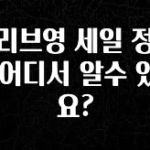 이것만 보고가기 올리브영 세일 정보는 어디서 알수 있나요? 요약정리