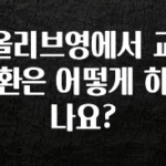 빼박 필수 올리브영에서 교환은 어떻게 하나요? 무조건 확인