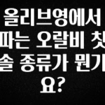 추가정보 올리브영에서 파는 오랄비 칫솔 종류가 뭔가요? 리뷰 해보겠습니다