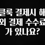“이거”하나로 종.결 클룩 결제시 해외 결제 수수료가 있나요? 좋은 정보