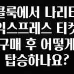 별다섯개 클룩에서 나리타 익스프레스 티켓 구매 후 어떻게 탑승하나요? 클릭해보세요