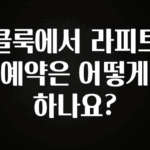 놓치지말고 클룩에서 라피트 예약은 어떻게 하나요? 30초면 확인 가능합니다