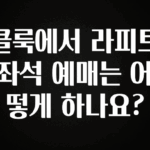 실시간 반응 터진 클룩에서 라피트 좌석 예매는 어떻게 하나요? 실간 리뷰