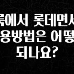 “이건” 꼭 보고 하세요 클룩에서 롯데면세점 이용방법은 어떻게 되나요? 확인 부탁드립니다