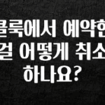 사랑을 담은 선물 클룩에서 예약한걸 어떻게 취소하나요? 요약본만 확인해보세요