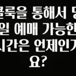 정성을 담은 클룩을 통해서 당일 예매 가능한 시간은 언제인가요? 요약본만 확인해보세요