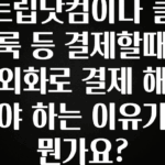 리뷰 좋은 트립닷컴이나 클룩 등 결제할때 외화로 결제 해야 하는 이유가 뭔가요? 실사용 후기