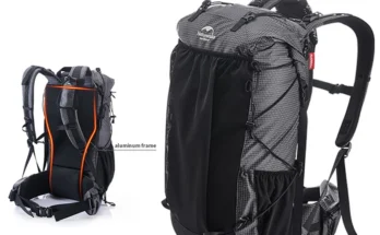 자연 하이킹 초경량 배낭 60 + 5L/40L 프레임 방수 여행 가방 대용량 캠핑 야외 하이킹 비 커버