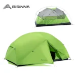 BISINNA 2인 초경량 캠핑 텐트 20D 380T 나일론 더블 레이어 방수 배낭 텐트