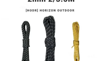 [HODR] Dyneema 반사 캠핑 가이라인 초경량 찢어짐 방지 Dyneema 가이 로프 텐트 로프 야외 장비 캠핑 액세서리
