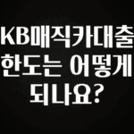 간편확인 KB매직카대출 한도는 어떻게 되나요? 30초면 확인 가능합니다
