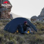 Naturehike Mongar 2인용 배낭 텐트 210T 폴리에스테르 더블 레이어 프리 스탠딩 텐트 매트가 있는 초경량 캠핑 텐트