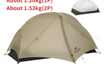 Naturehike Mongar UL 하이킹 텐트 1 2 인 15D 나일론 초경량 방수 더블 레이어 야외 배낭 여행 캠핑 텐트
