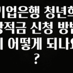 정성을 다하는 기업은행 청년희망적금 신청 방법이 어떻게 되나요? 알짜배기만 골라가세요