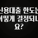 “후기” 꼭보세요 신용대출 한도는 어떻게 결정되나요? 실사용 후기