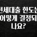 재구매율 1위 전세대출 한도는 어떻게 결정되나요? 지금 소개할게요