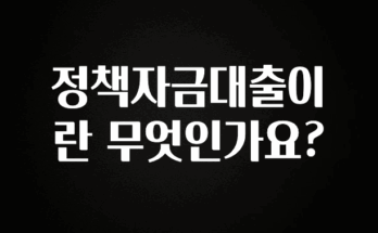 sns소식 정책자금대출이란 무엇인가요? 궁금하시죠?