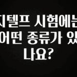 인플루언서가 공개한 지텔프 시험에는 어떤 종류가 있나요? 지금떳다