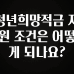 역.대.급 이벤트 청년희망적금 지원 조건은 어떻게 되나요? 실간 리뷰