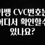 올해 이렇게 바뀌었다고? 카뱅 CVC번호는 어디서 확인할수있나요? 아쉬움이 없습니다