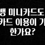 베스트 카뱅 미니카드도 교통카드 이용이 가능한가요? 지금 소개할게요