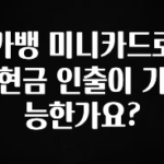 간단소식 카뱅 미니카드로 현금 인출이 가능한가요? 30초면 확인 가능합니다
