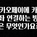 오늘 추천드려야 할 카카오페이에 카뱅계좌 연결하는 방법은 무엇인가요? 핫한 정보입니다