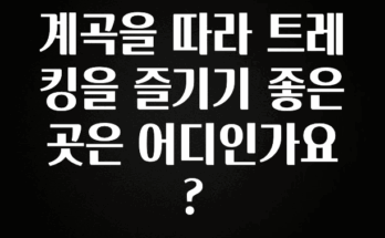 주목 계곡을 따라 트레킹을 즐기기 좋은 곳은 어디인가요? 요약정리