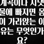 정성을 다하는 계곡이나 시냇물에 빠지면 몸이 가라앉는 이유는 무엇인가요? 알려드립니다