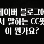 꼭 확인해야하는 이유 네이버 블로그에서 말하는 CC뜻이 뭔가요? 실사용 후기