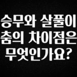 시간이 없다? 승무와 살풀이춤의 차이점은 무엇인가요? 업데이트된 소식입니다