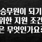 이번주 제일 많이찾은 승무원이 되기 위한 지원 조건은 무엇인가요? 무조건 확인