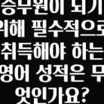 재구매율 1위 승무원이 되기 위해 필수적으로 취득해야 하는 영어 성적은 무엇인가요? 좋은 정보