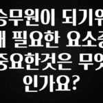 모두가 궁금해 했던 승무원이 되기위해 필요한 요소중 중요한것은 무엇인가요? 아주 좋은 정보입니다