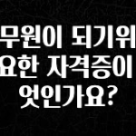 기다렸던 정보 승무원이 되기위해 필요한 자격증이 무엇인가요? 뜨거운 관심 감사합니다