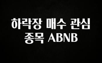 정성을 담은 하락장 매수 관심 종목 ABNB 리뷰가 많습니다