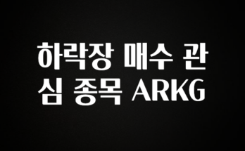 진심을 담은 하락장 매수 관심 종목 ARKG 궁금하시죠?