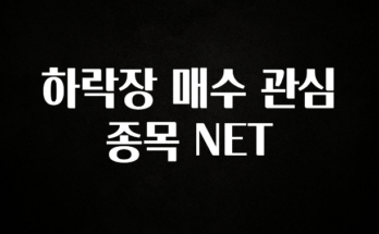 사랑을 담은 하락장 매수 관심 종목 NET 무조건 확인