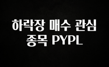 꾸준한 사랑을 받은 하락장 매수 관심 종목 PYPL 추천드릴게요