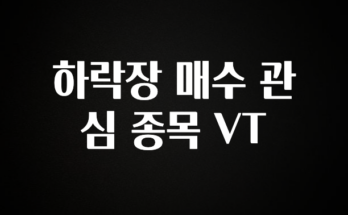 품절이 임박한 하락장 매수 관심 종목 VT 추천한 이유입니다