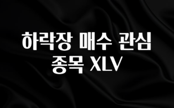 긴급소식 하락장 매수 관심 종목 XLV 1분이면 확인가능 합니다